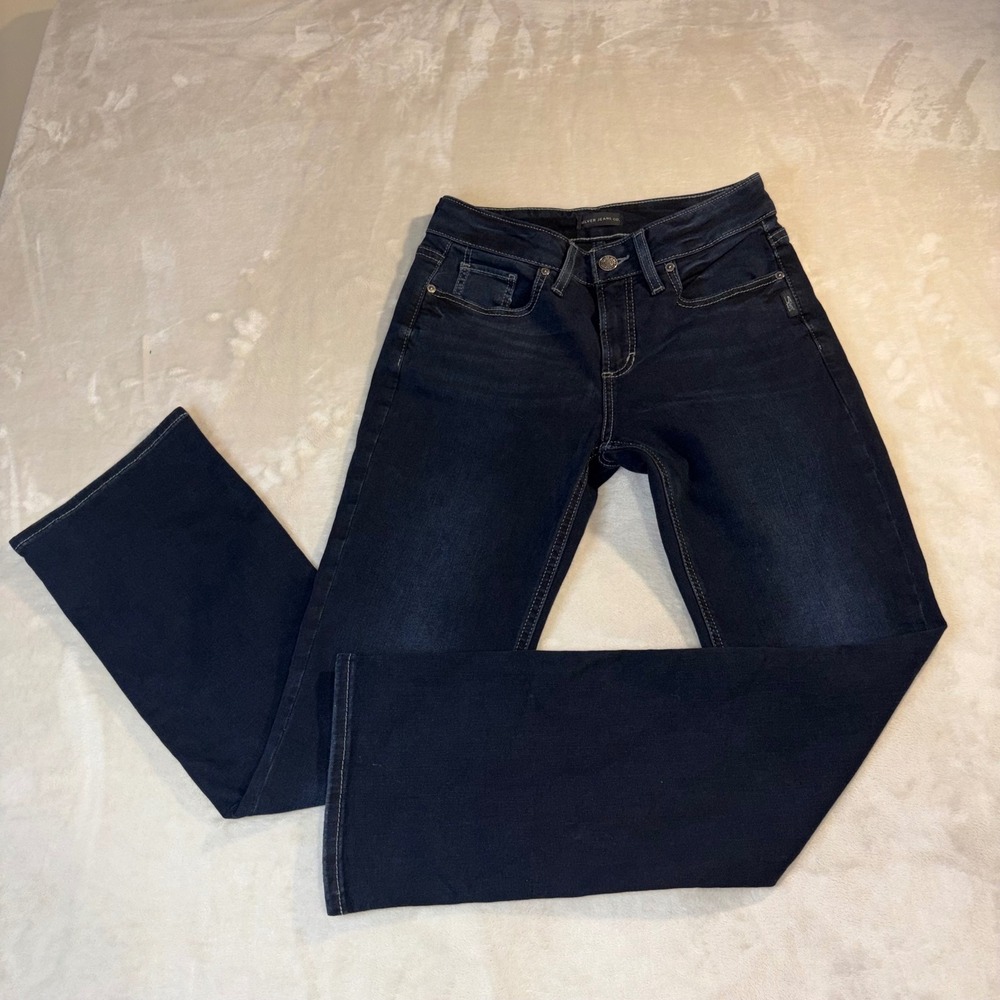 Silver Jeans Co Suki Slim Boot Dark Wash Denim Jeans L93616COO411 W27 L31